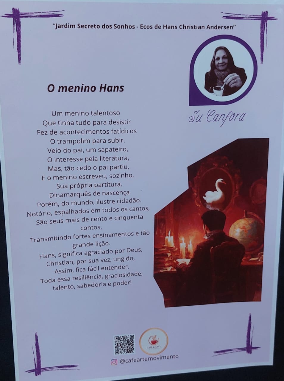 Poema "O Menino Hans", de Su Canfora. Foto: acervo pessoal