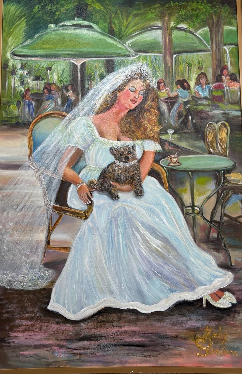 Quadro da acadêmica Marly Stracieri, óleo sobre a tela. Foto: acervo pessoal
